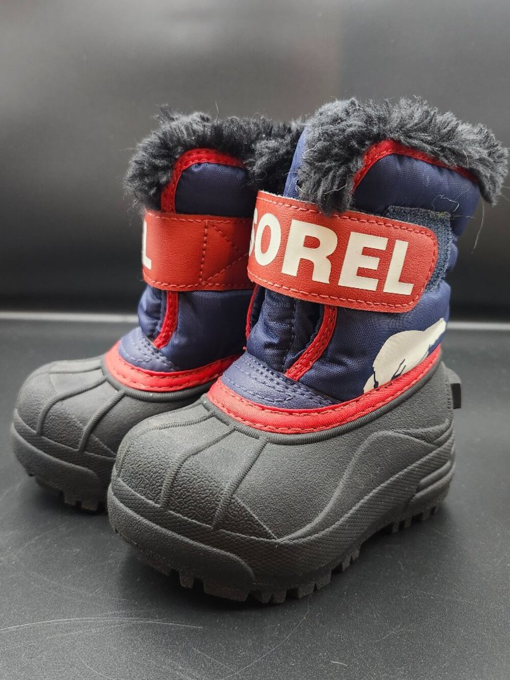 Sorel Toddler Snow Commander Boots Navy and Red Size 5